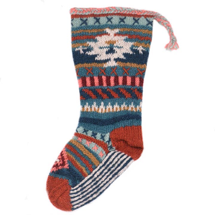 Chaussette de Noël Galisteo – Design Tricot du Sud-Ouest pour la vente par Lost Horizons Knitwear – Ships from USA