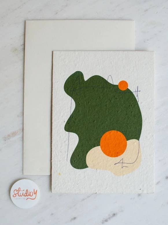 Pflanzbare einheimische Grußkarte für den Großhandel von Studio Y Creative