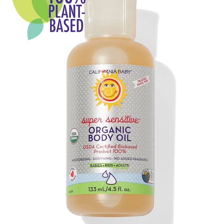 California Baby - Wholesale Bath/Body Oil - (No Fragrance) Super Sensitiveâ„¢ Certified Organic Body Oil