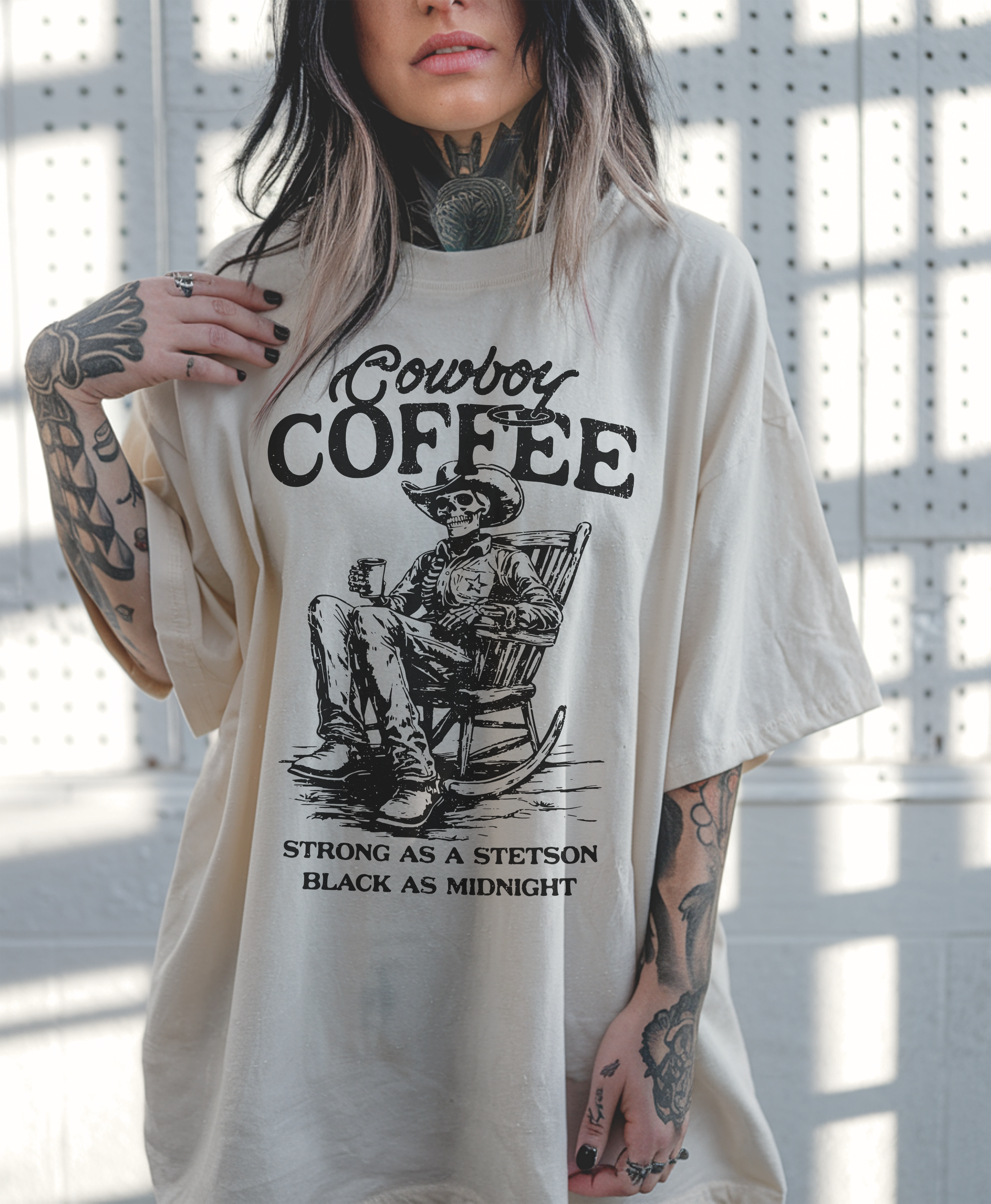 Alley & Rae - Wholesale T-Shirt (Graphic) - Unisex - Cowboy Coffee Tee – Western Caffeine Graphic T-Shirt2