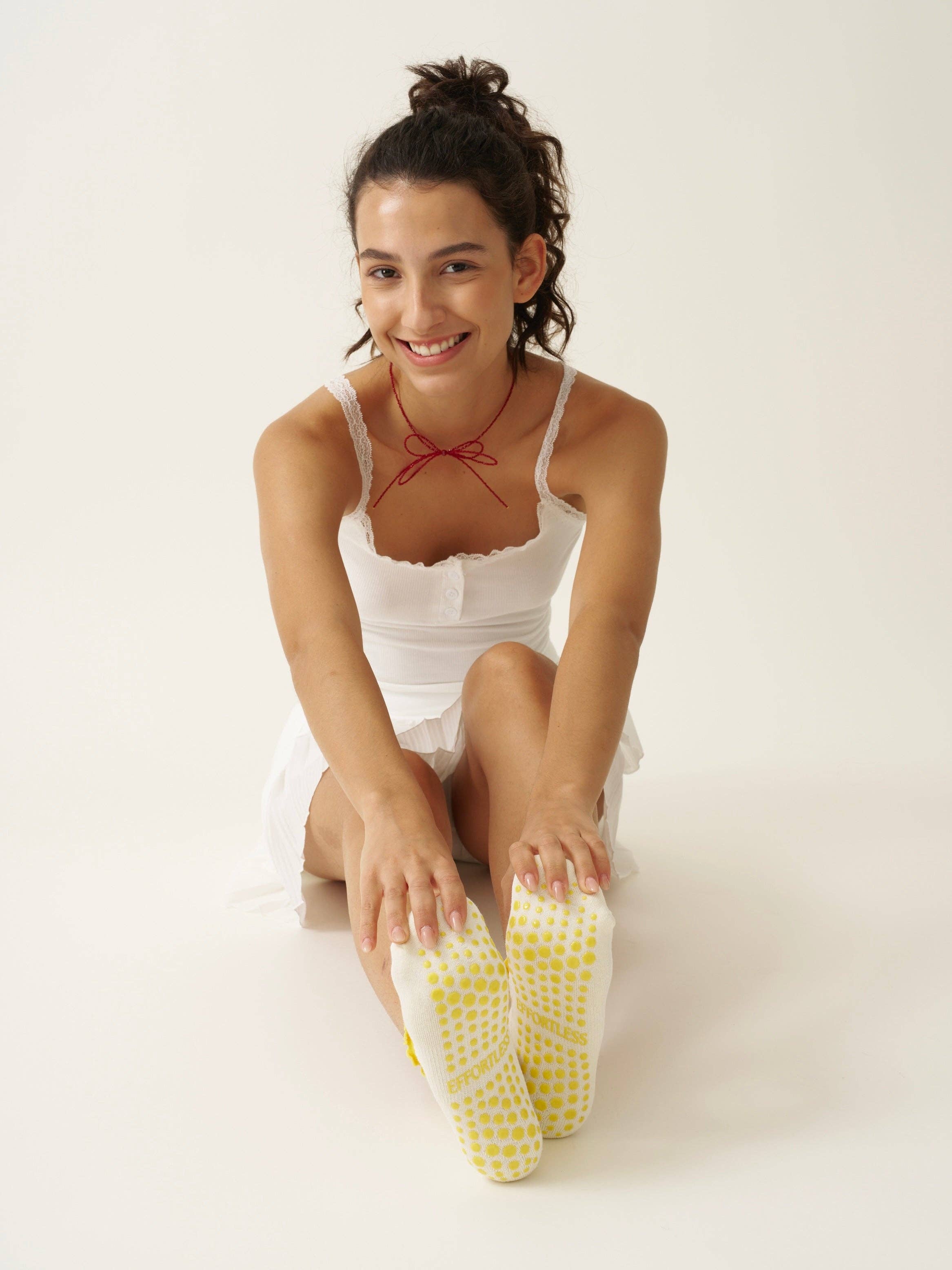 Effortless Club - Wholesale Sokken - Dames - 🍋 Citroen Ruffle Grip Sokken, Pilates Sokken3