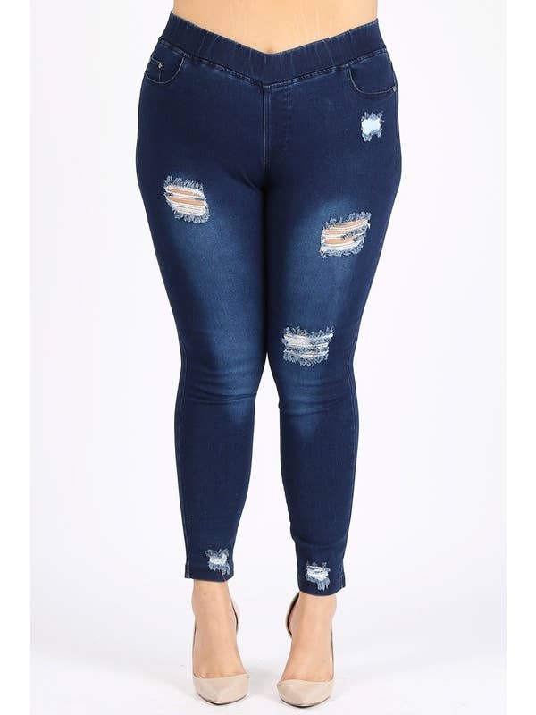 Bagel - Wholesale Jeans - Women's - 4X/5X-5X/6X Super Plus Size Jeggings Pants