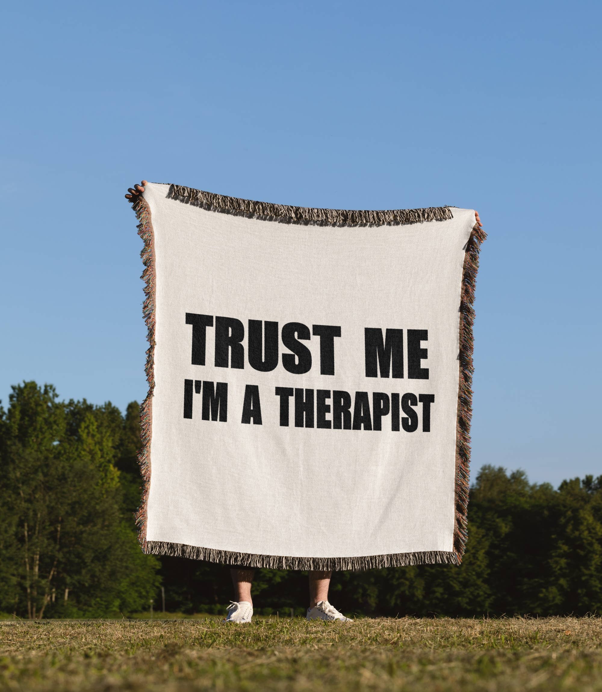 3dRose - Wholesale Throw Blanket - 3dRose, Trust me Im a Therapist - fun work humor - Funny therapy job gift, Blanket1