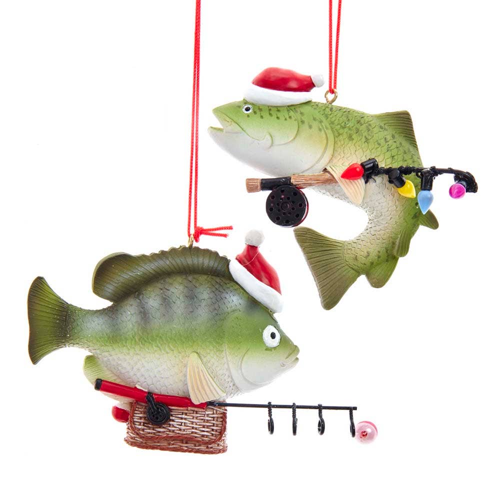 Kurt S. Adler, Inc. - Wholesale Ornament Set - 2.5-3"FISH FISHING ORNAMENT 2/ASSTD0