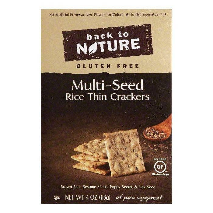 KeHE Distributors, LLC - Wholesale Granola - Back To Nature Gluten Free Multi-Seed Rice Thin Crackers, 4 OZ (Pack of 12)