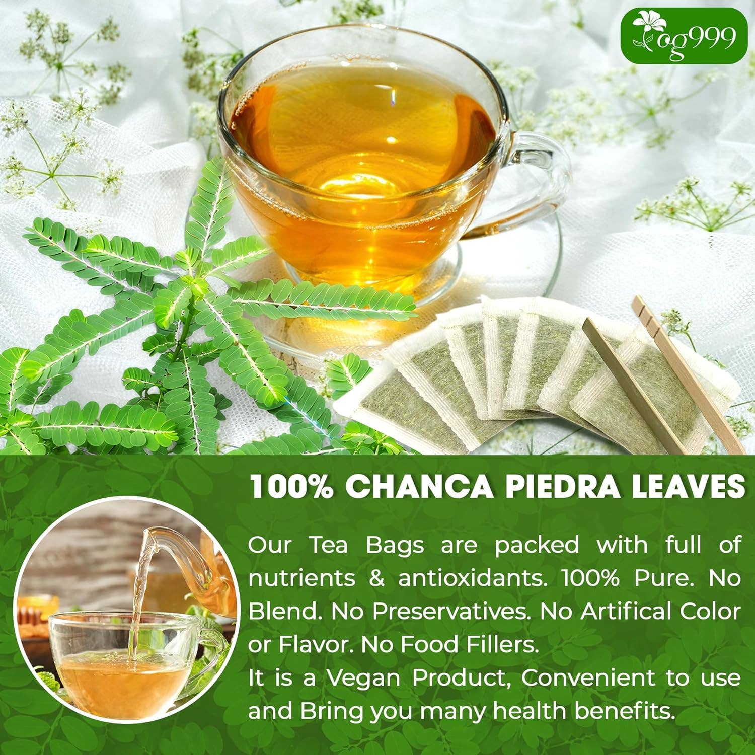 Naomi's Happy Place Shop - Wholesale Health/Detox Tea - Dried Chanca Piedra Leaves, Chanca Piedra Tea “Stone Breaker” Tea Bags3