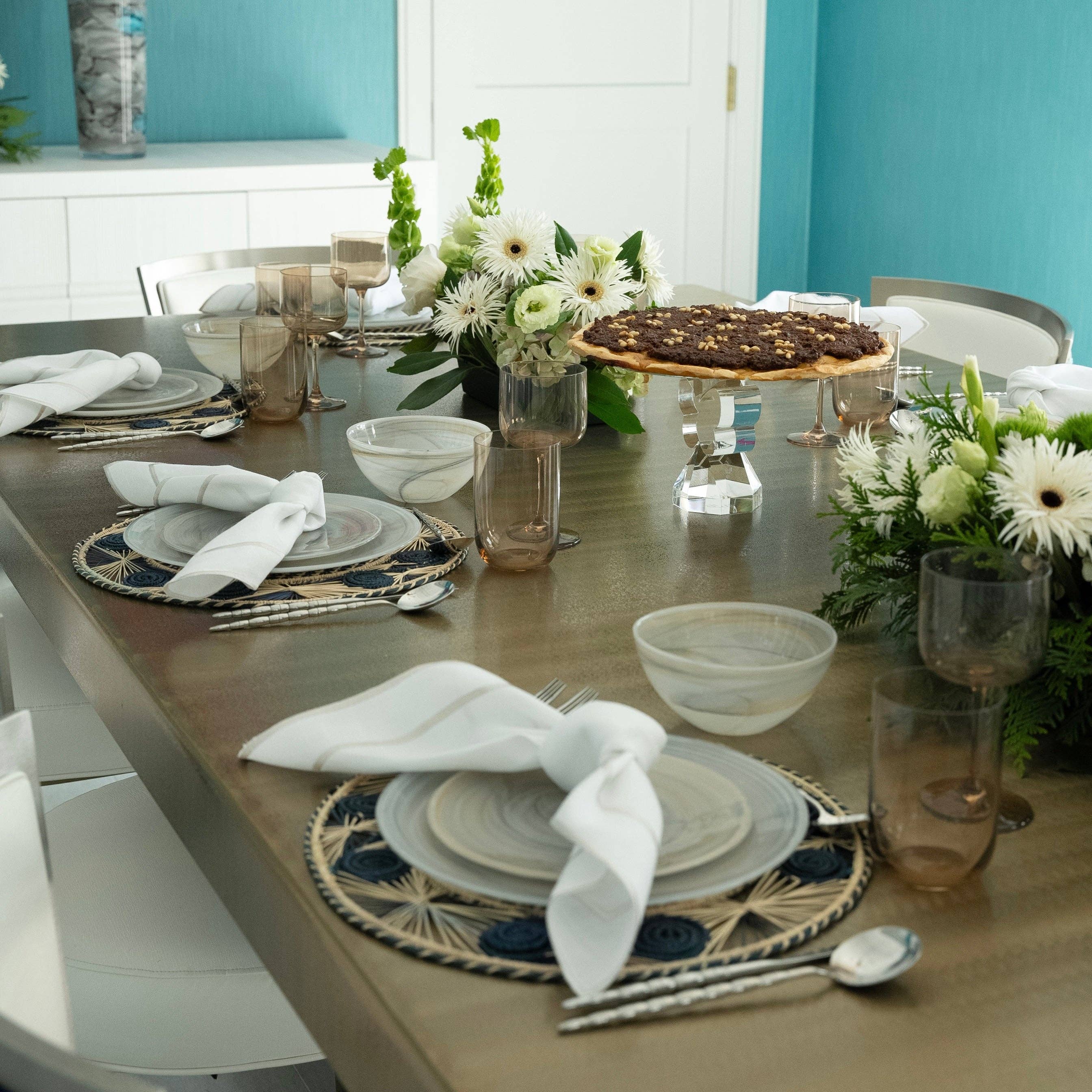 Lainy Home - Vente Service à vaisselle - Pack de 4 vaisselles Tropez Alabaster Taupe5