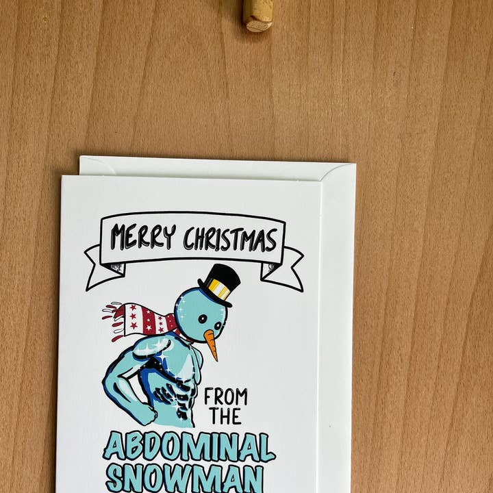 L'Abominevole Pupazzo di Neve - Biglietto di Natale per la vendita all'ingrosso da parte di Rob Stears Illustration