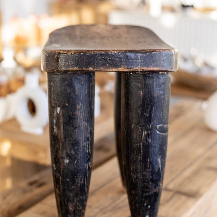 Luxe B Co - Wholesale Stool - Senufo Stool Bench Black Reclaimed Elm Wood Large6