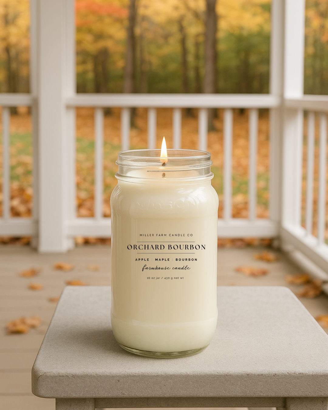 Miller Farm Candle Co - Wholesale Jar/Filled Candle - 16 oz Farmhouse Jar Soy Candle | Seasonal & Classic Scents1