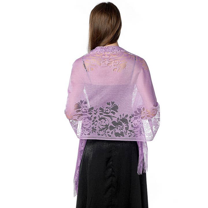 ACCITY - Wholesale Wrap - Women's - FASHIONABLE EVENING HOLLOW LACE SHAWL_CWASC107213