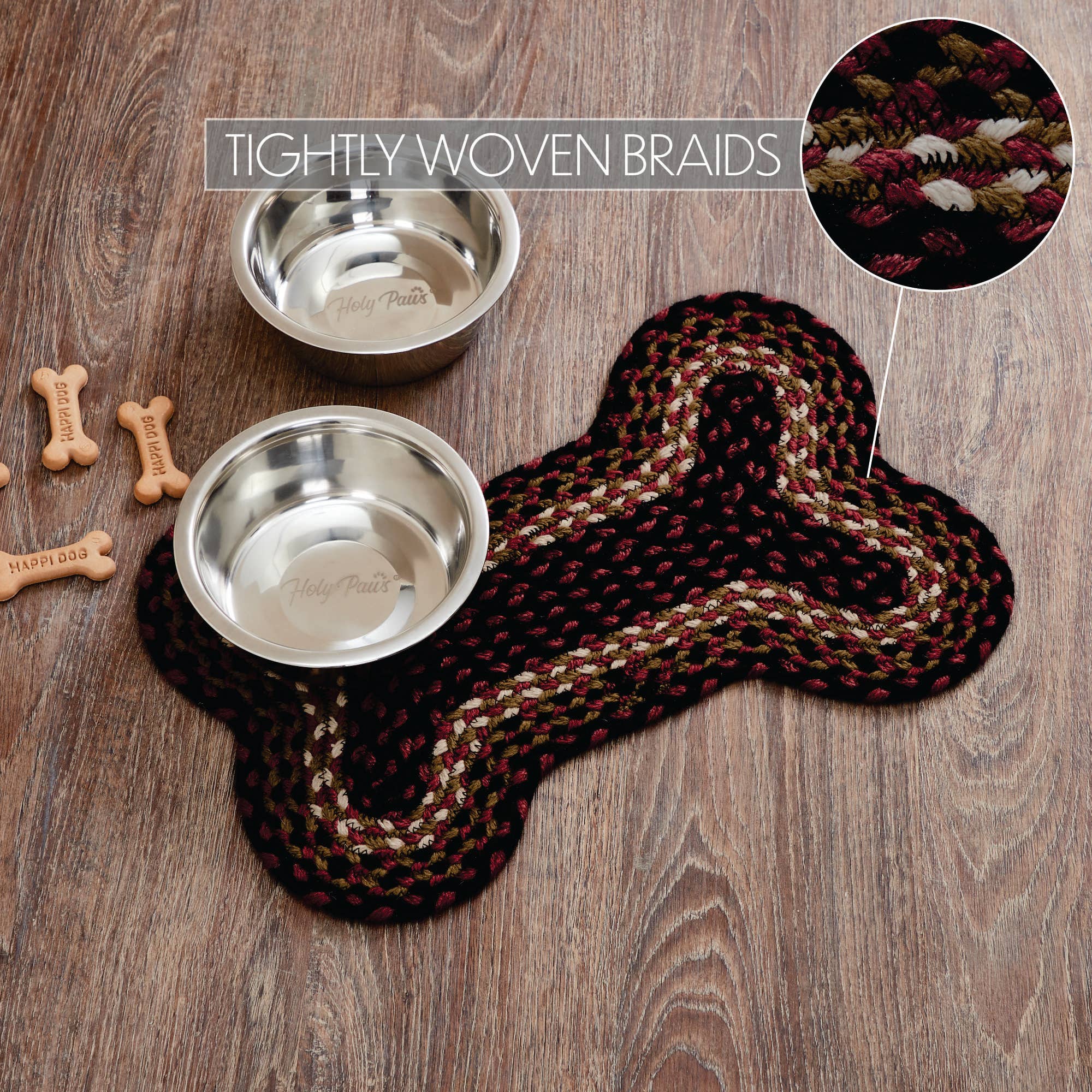 VHC Brands - Vente Tapis - Petit tapis Beckham intérieur/extérieur en forme de petits os 11,5 x 17,53