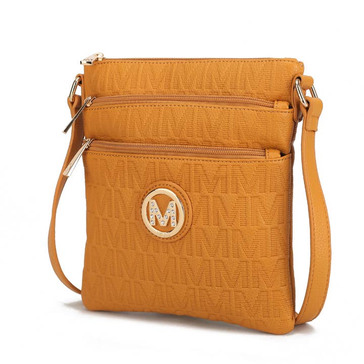 Lennit præget M Crossbody håndtaske vegansk læder af Mia K. for engroshandel hos MKF Collection