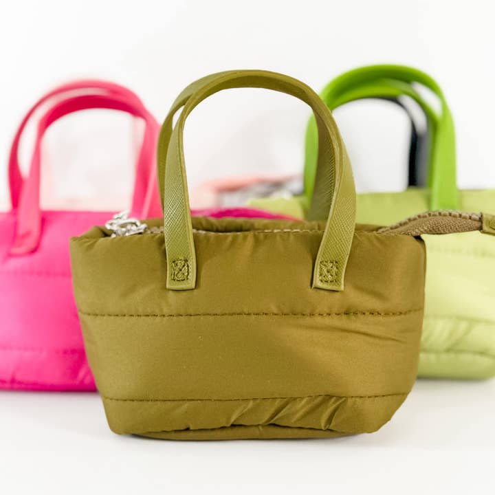Mugsby - Wholesale Keychain - Women's - Mini Puff Bag Keychains, Mini Puff Tote, Keychain