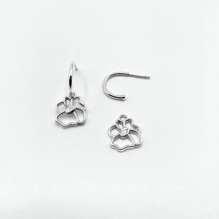 Wildflower Half Hoop Dangles for wholesale by Ivette Jewelry and Design