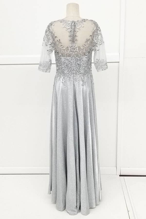 Chicas - Vendita all'ingrosso Vestito - Donna - Abito lungo Missy con maniche 3/4 e tasche J006-S-4XL14