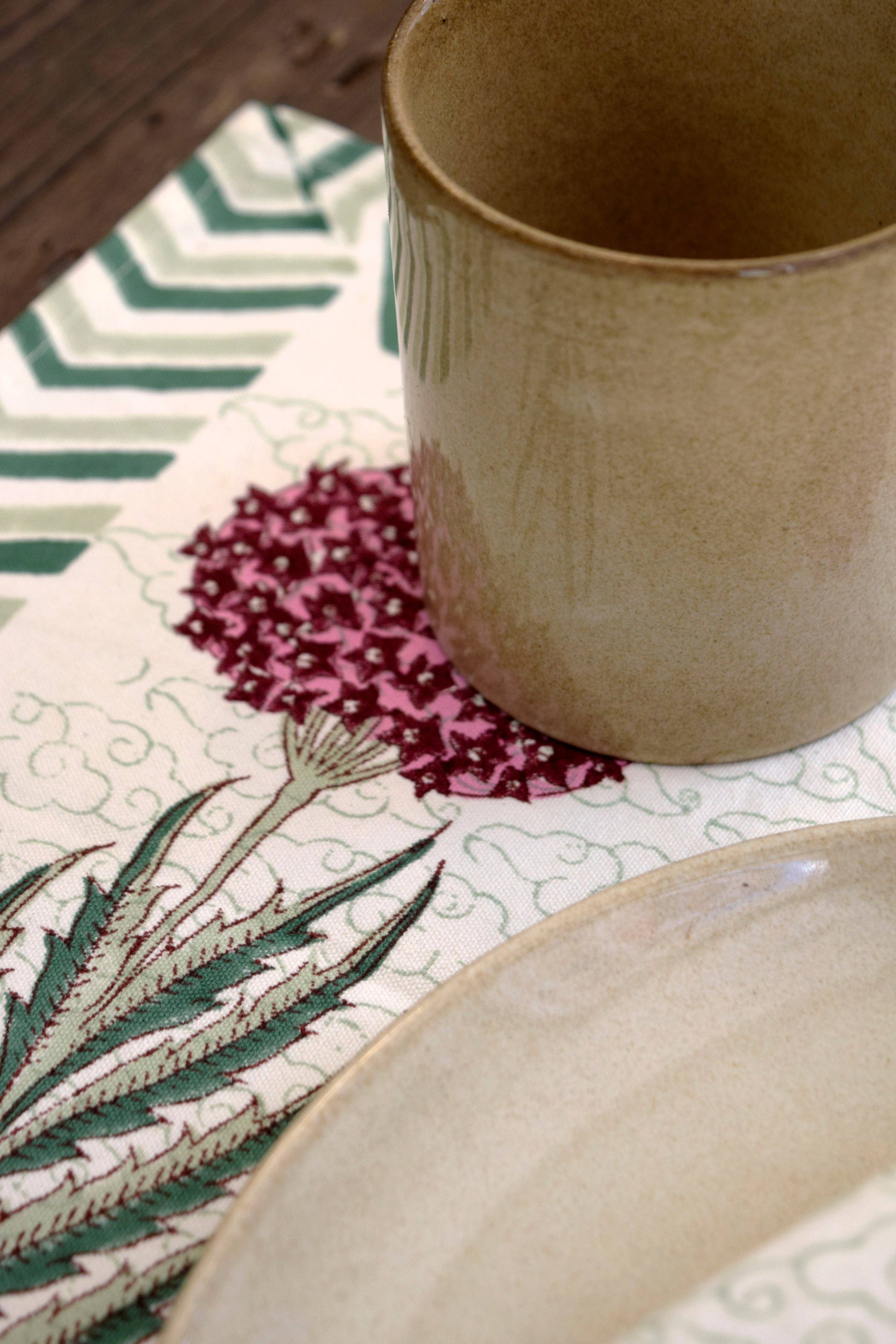 Kapda Casa – wholesale Tablecloth – Flor Hortensia: Manteles Individuales | 6 Servilletas | Juego de Comedor |50x30cm4