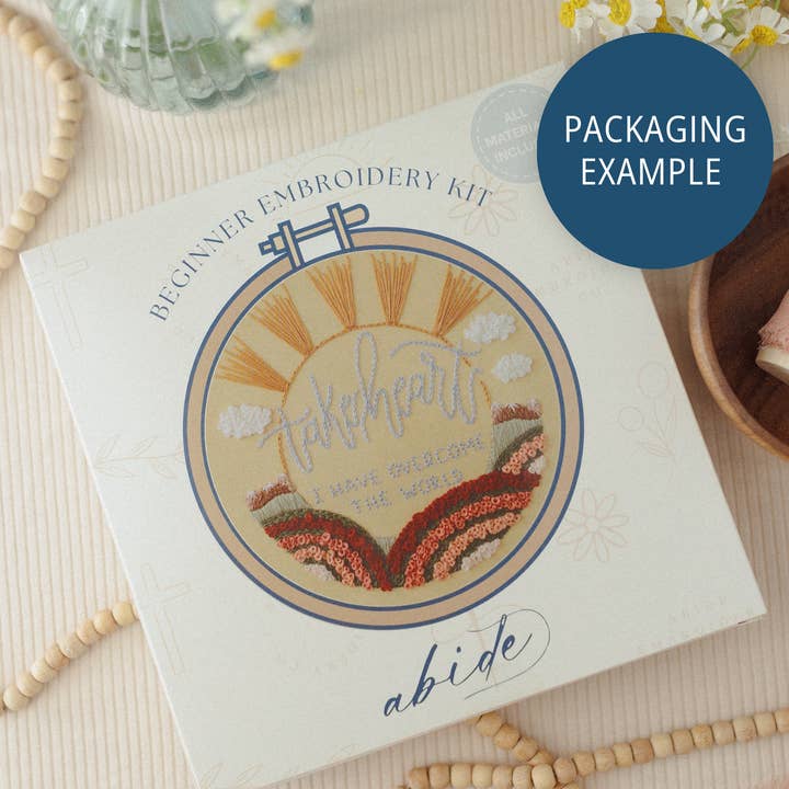 Abide Embroidery Co. - Wholesale Embroidery/Cross Stitch Supplies - “Fullness of Joy” Embroidery Kit (2025 Summer Stitch-Along)1