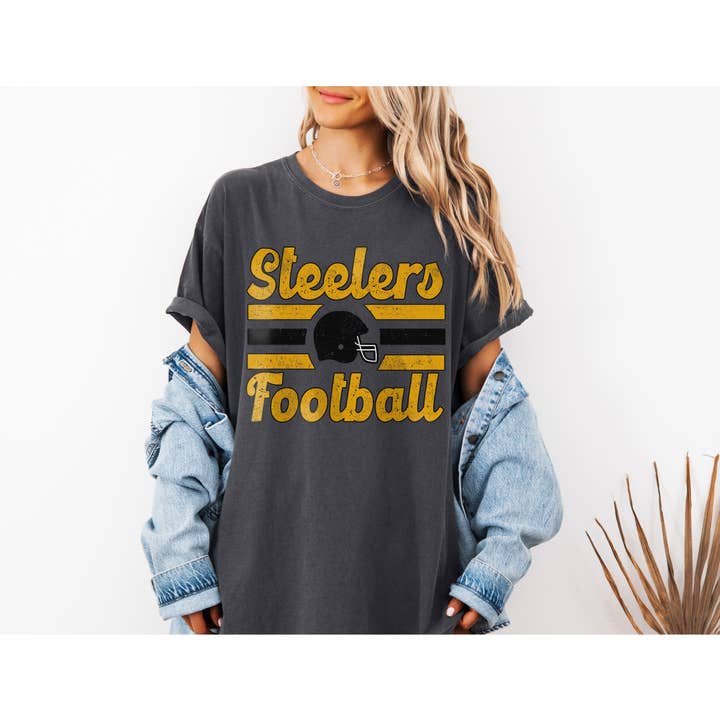 Go Steelers Cozy Comfort Colors Klassisk grafisk T-shirt for engroshandel hos Myshirts.store