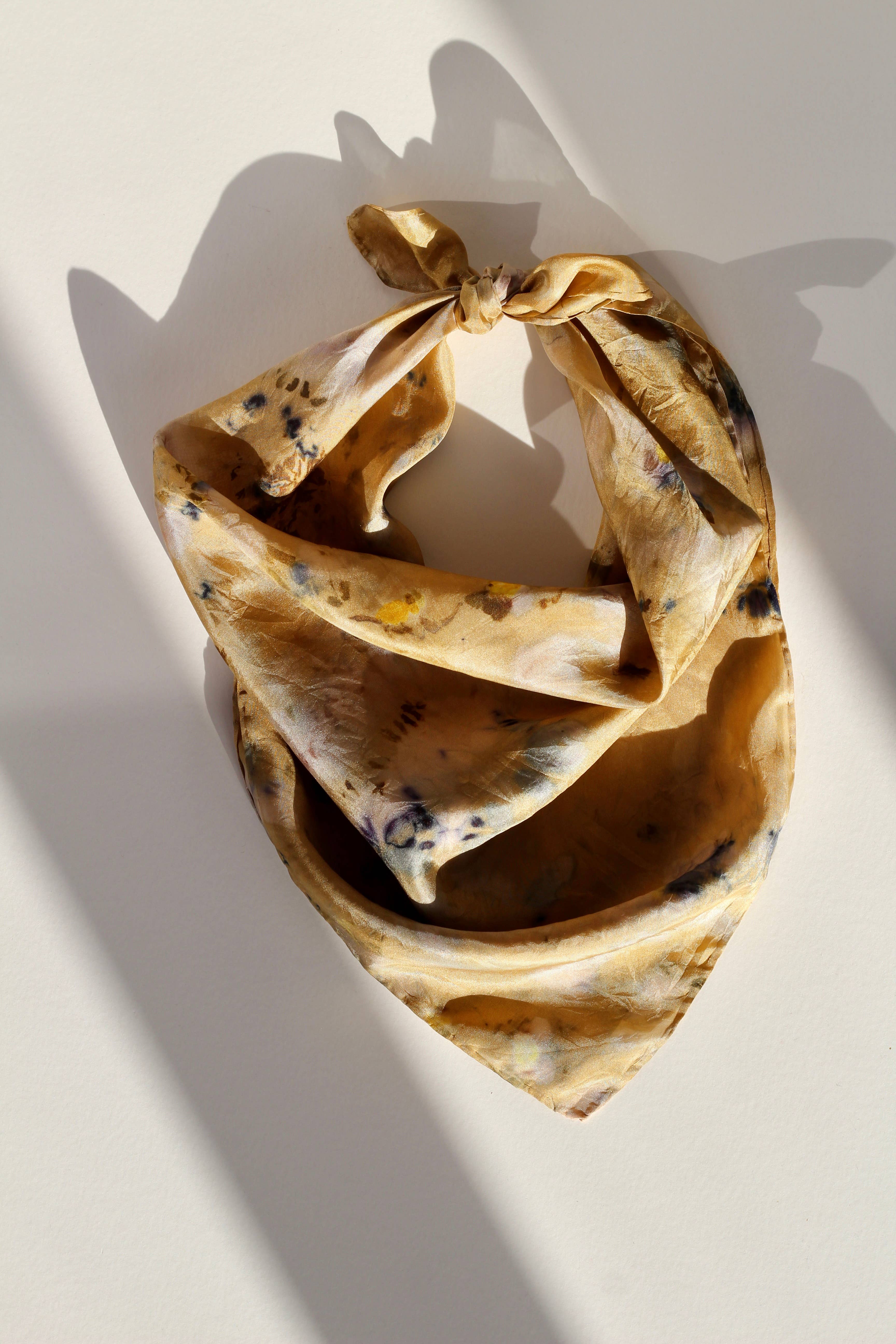 Marram - Vendita all'ingrosso Sciarpa - Donna - Foulard di seta tinta naturalmente - oro5