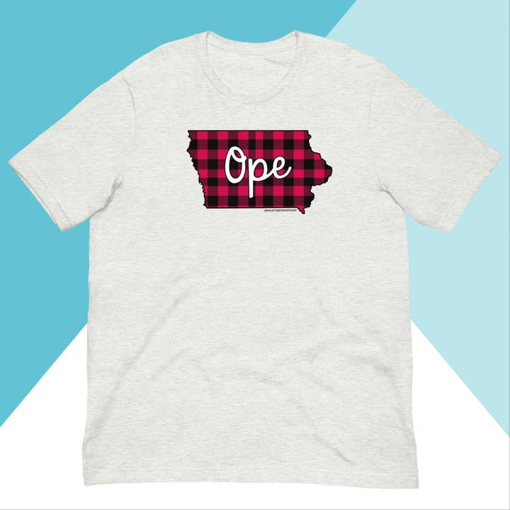 Ope Iowa Buffalo Plaid Unisex Shirt for wholesale by North Owl Apparel