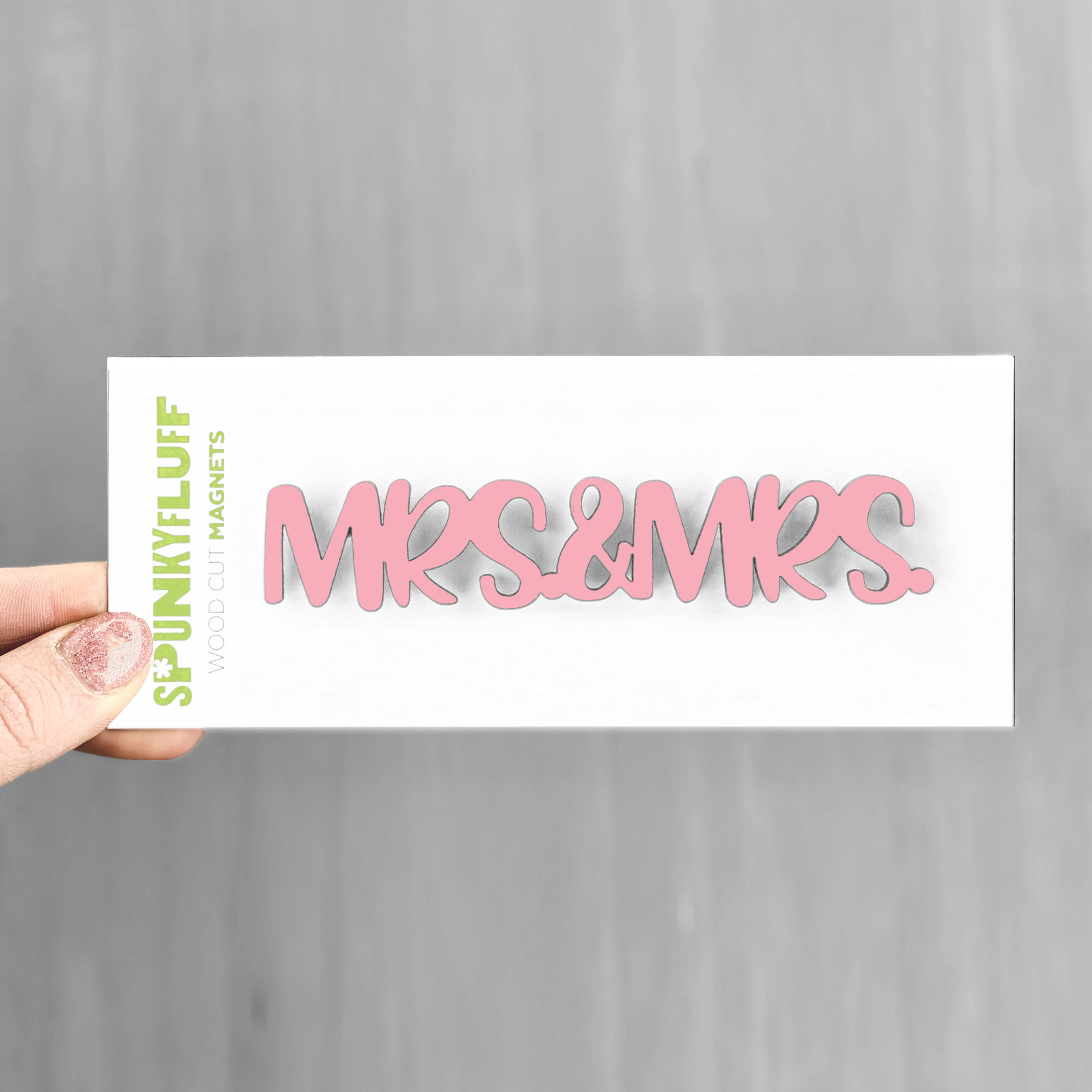 Spunky Fluff - Wholesale Magnet - Mrs. & Mrs.- Tiny Word Magnet0