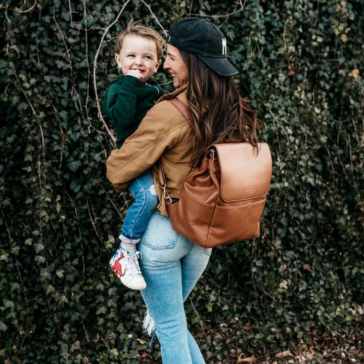 Elkie & Co. - Wholesale Diaper Bag - Baby - Washable Vegan Leather Diaper Bag Backpack Elkie Co