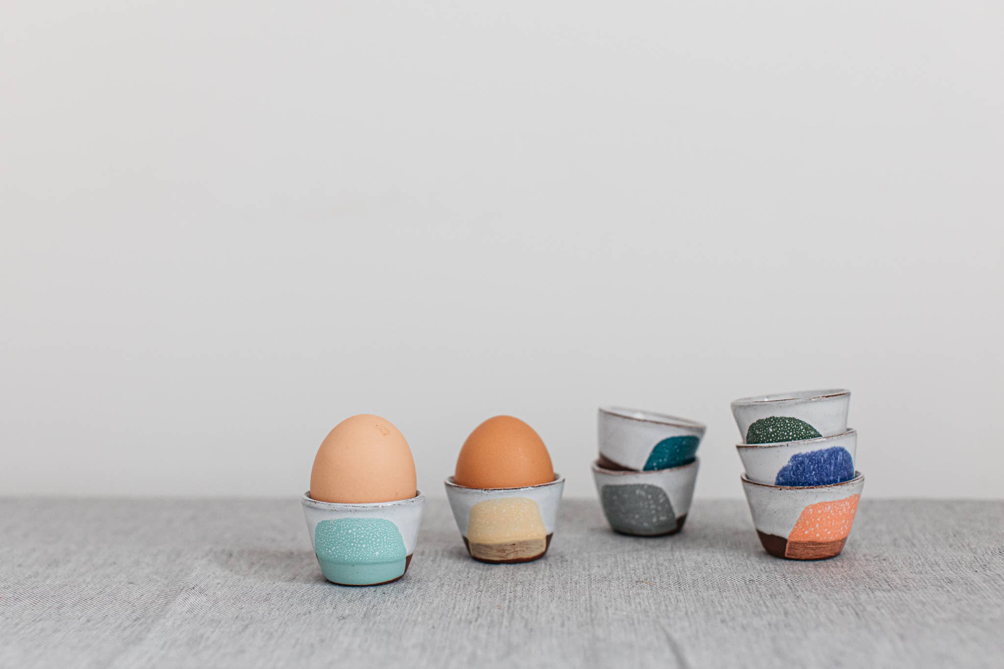 Silvia K Ceramics - Wholesale Coffee/tea cup - Handmade Contemporary Terracotta Egg Cup
