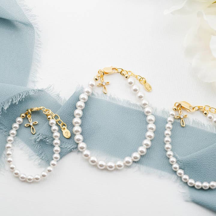Kids14K Gold-Plated Baptism Cross Bracelet or Communion Gift for wholesale by Cherished Moments