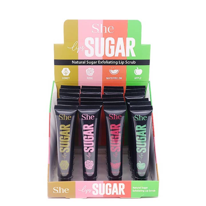 PINEAPPLE Beauty - Wholesale Lip Scrub/Polish - Makeup She LS480 Sugar Natural Sugar Lip Scrub - 24