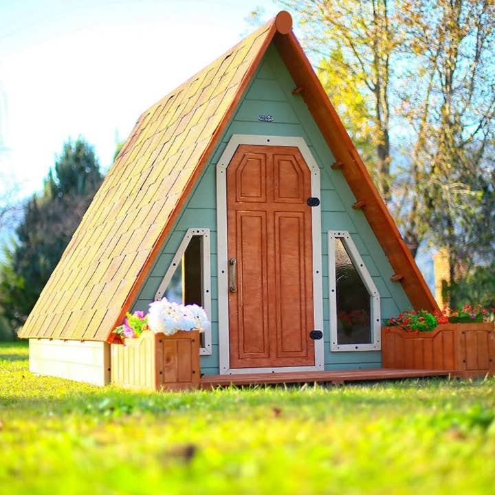 Wooden A-Frame Playhouse – Modern Triangle Cabin for Kids | Budget Friendly and other Purchase wholesale window hardware. Free returns & net 60 terms on Faire trending on Faire.