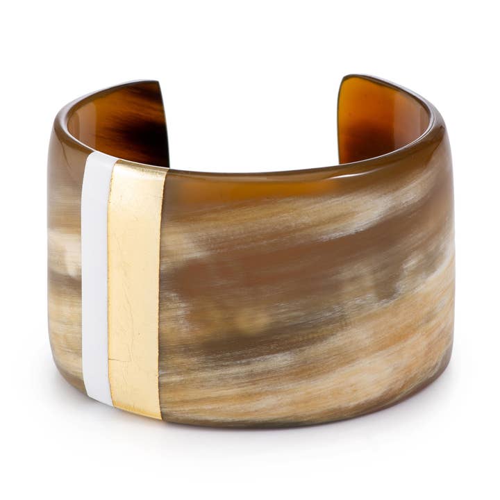 CTB178 Natural Horn Bangle With Lacquer for wholesale by VIVO