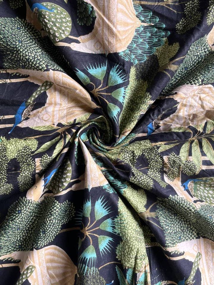 Sold By Yard Indian Hand Block Printed Womens Cotton Fabric for wholesale by Bhawana Handicrafts