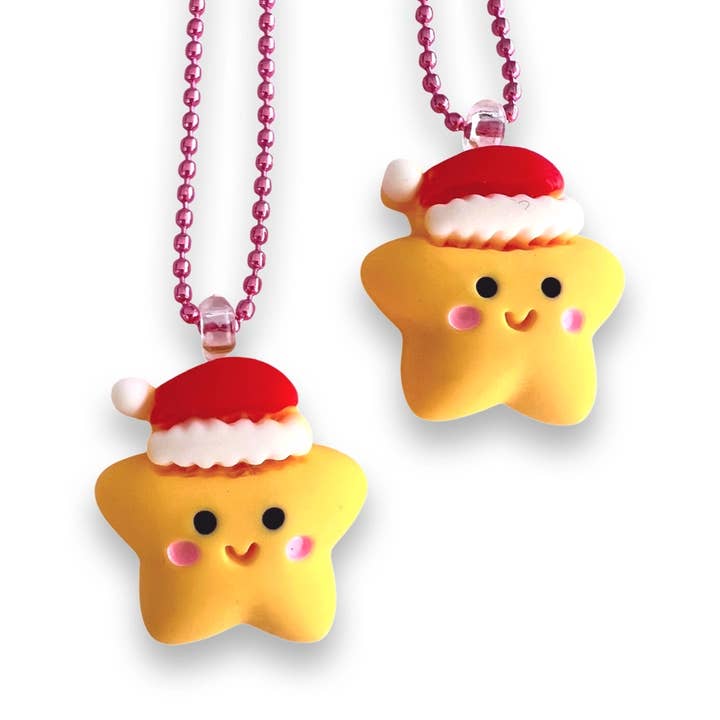 Pop Cutie Santa Star Kids Christmas Necklace Handmade for wholesale by Pop Cutie Accessories & Gifts - Europe