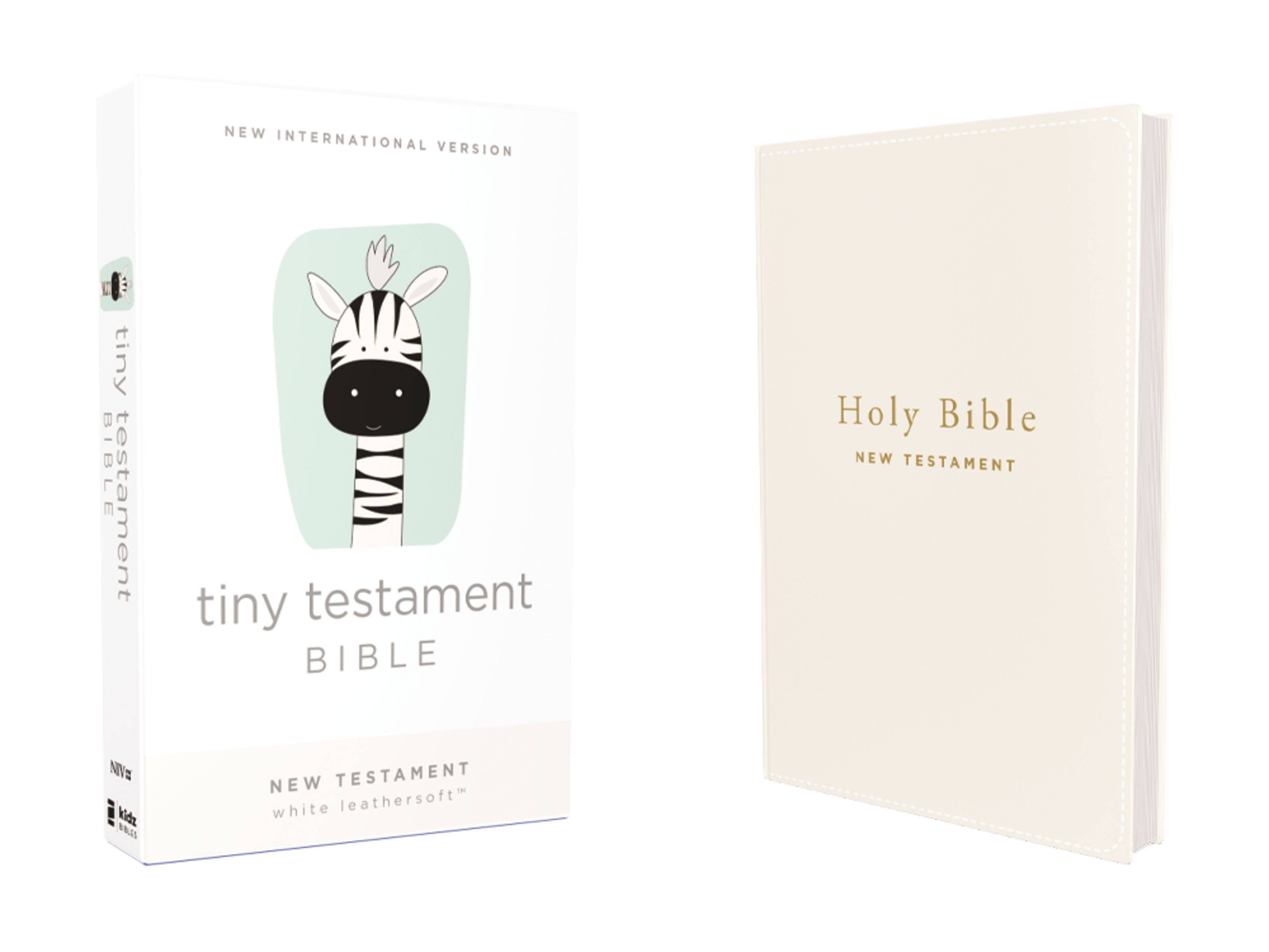 HarperCollins Christian Publishing - Wholesale Religion - NIV Tiny Testament Bible New Testament Leathersoft White0