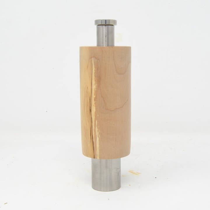 Macinino per spezie in legno, manico singolo, nocciola, fatto a mano per la vendita all'ingrosso da parte di Huizbirn