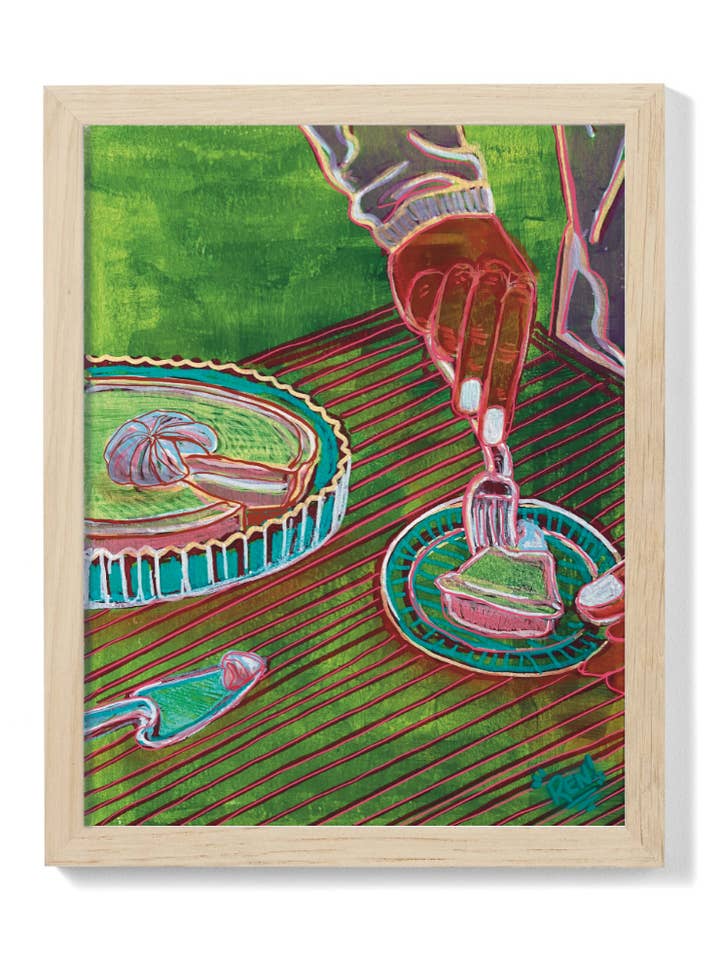 Slice Of Pie - Art Print | Food Theme | Size 8.5x11 for wholesale by Ren Design