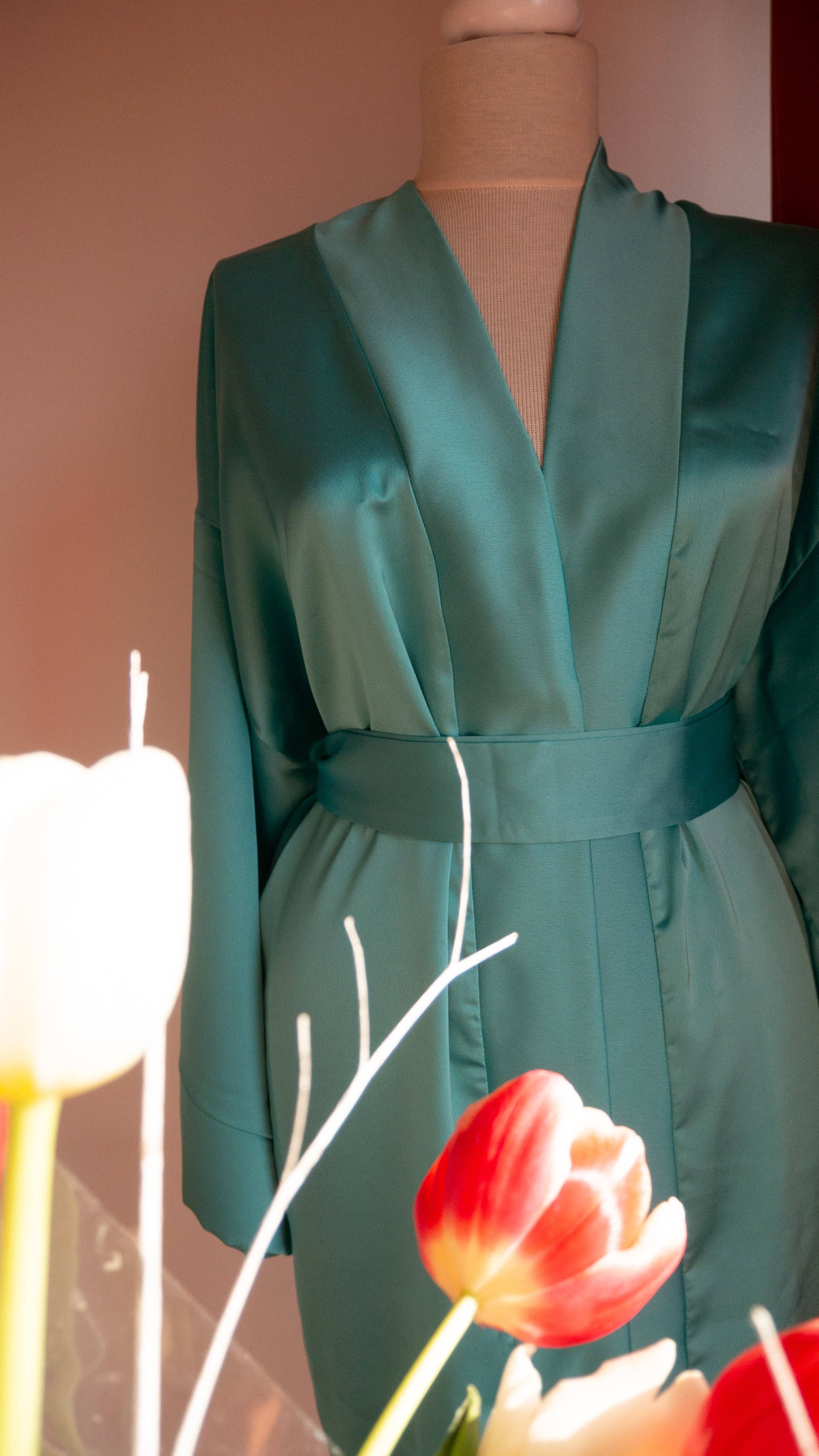 OH KIMONO – Engroshandel Kimono - Dame – Ivo Kimono Pastel Grøn Smaragd0