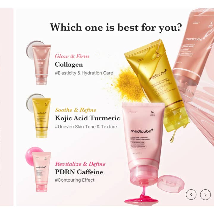 Best Beauty Group - Wholesale Skincare Face Mask - MEDICUBE PDRN Pink Caffeine Overnight Wrapping Mask5