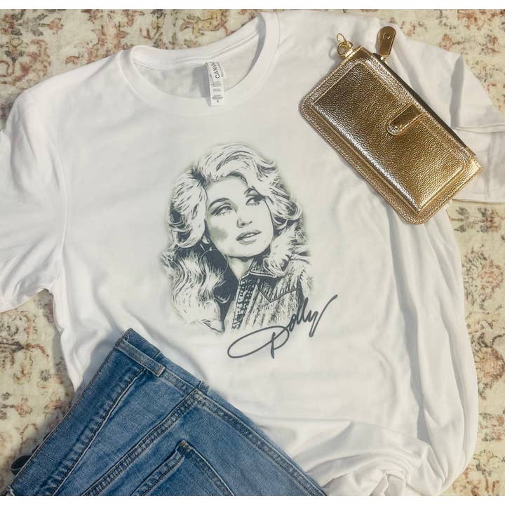 Sweet Southern Wholesale - Wholesale Screen Printed T-Shirt - Women's - Dolly Sketch Graphic T-shirt