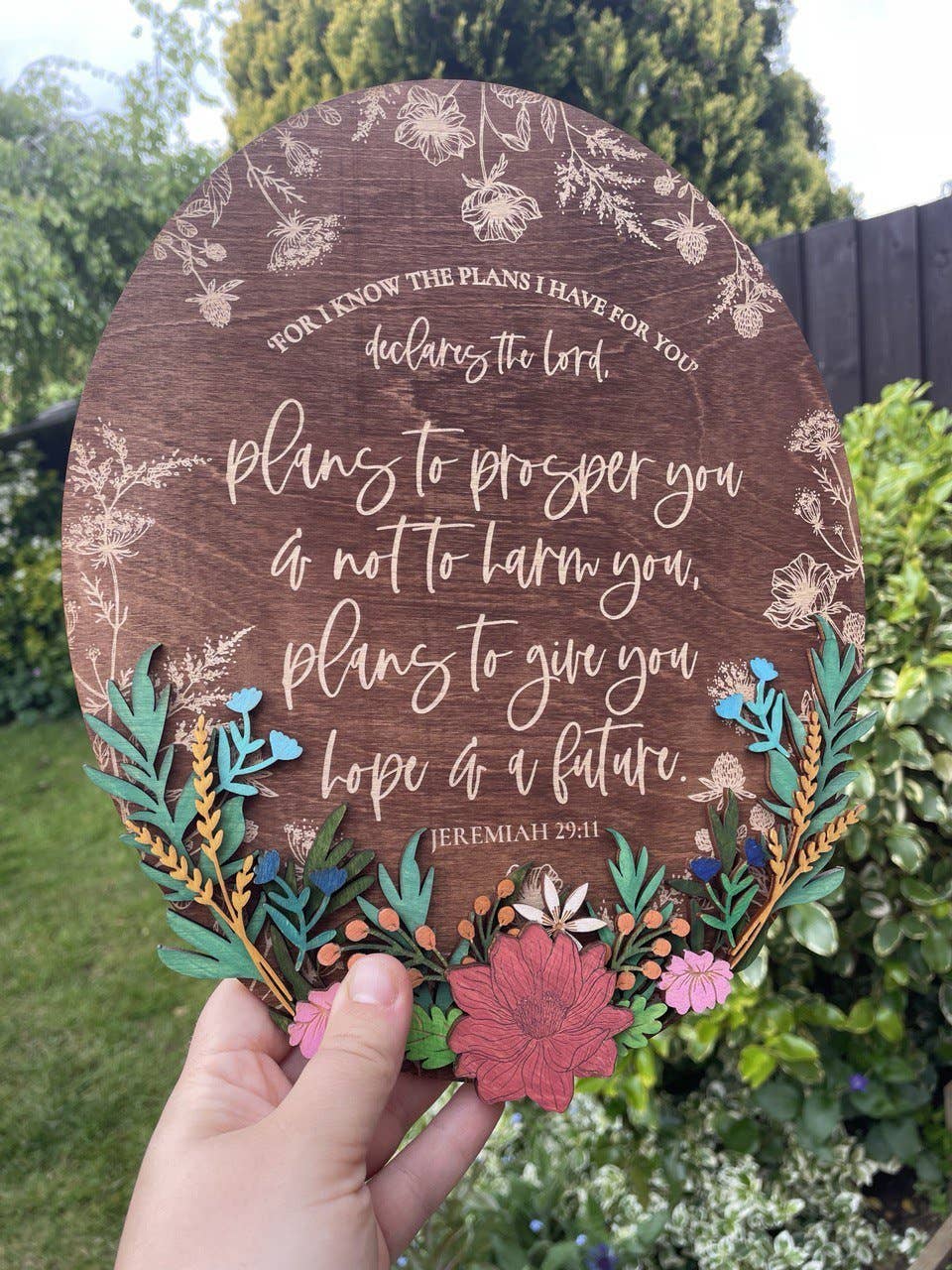 Birch and tides – wholesale Plaque – Jeremiah 29:11 I know the plans bible verse wall art1