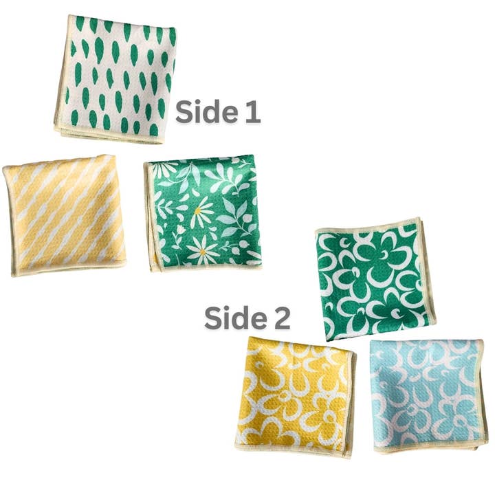 Buzzee - Wholesale Dishcloth - Daisy - Dual Sided Dishcloth - Wash Cloth - Mini Towels