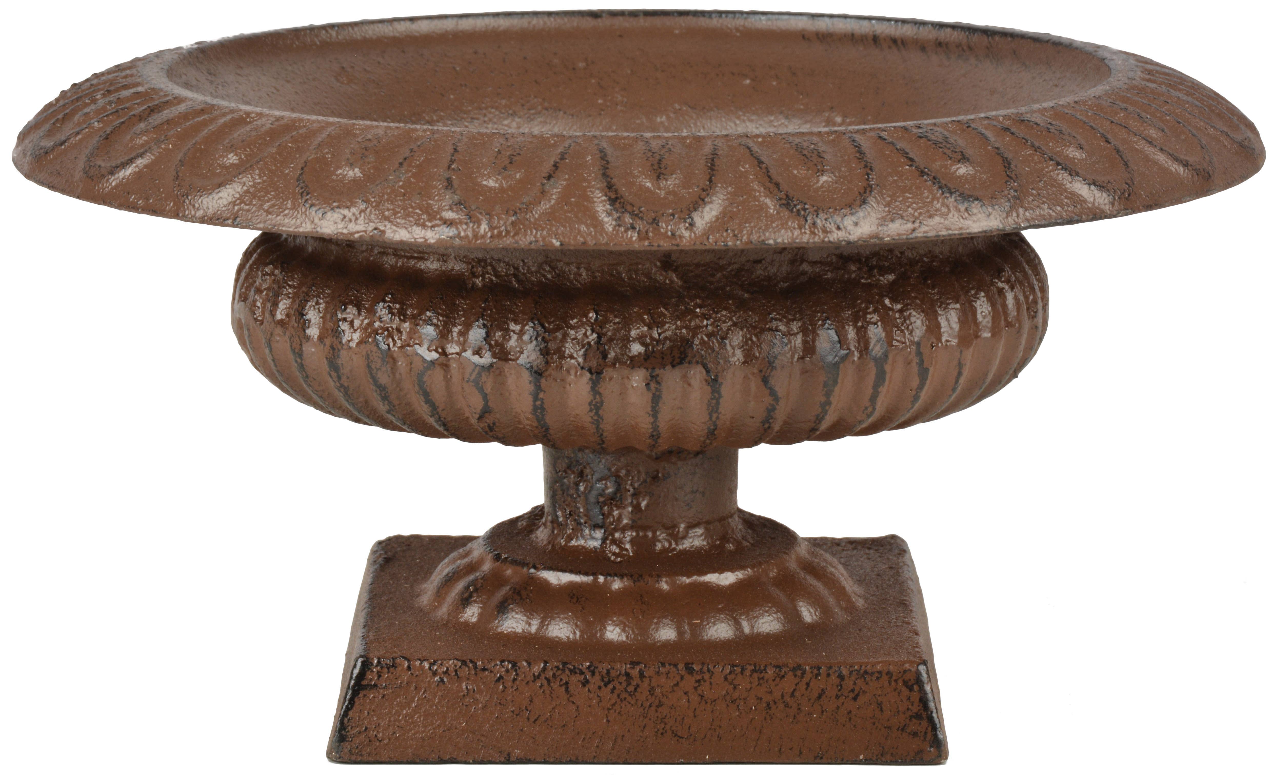 Esschert Design USA - Vente Urnes - Urne française basse, fonte, brun antique - Petite2