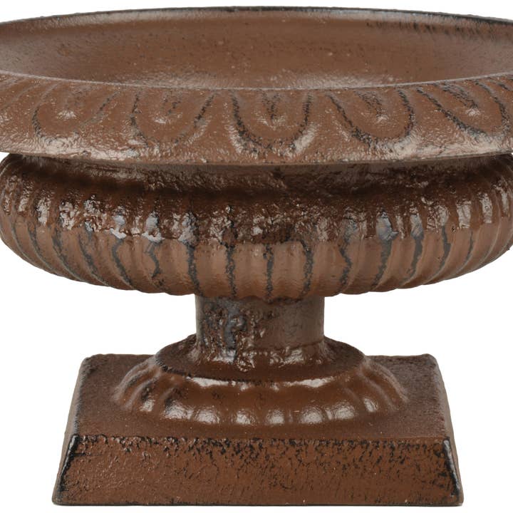 Esschert Design USA - Vente Urnes - Urne française basse, fonte, brun antique - Petite2