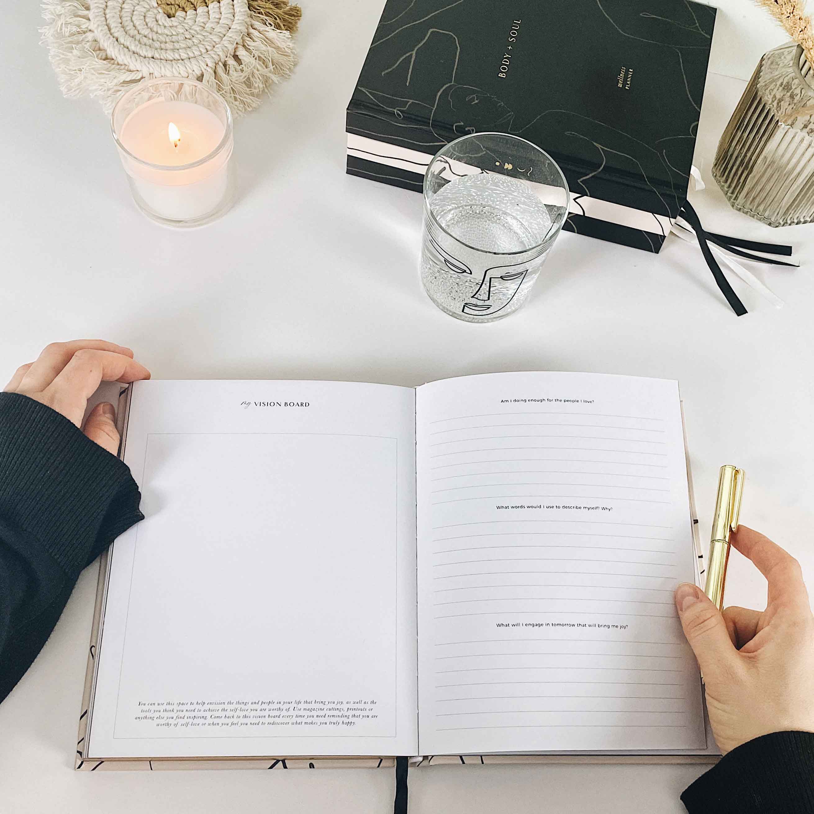 Blush And Gold – wholesale Journal/diary – Body + Soul (Cloth) Wellness Journal and Planner (Cloth)16