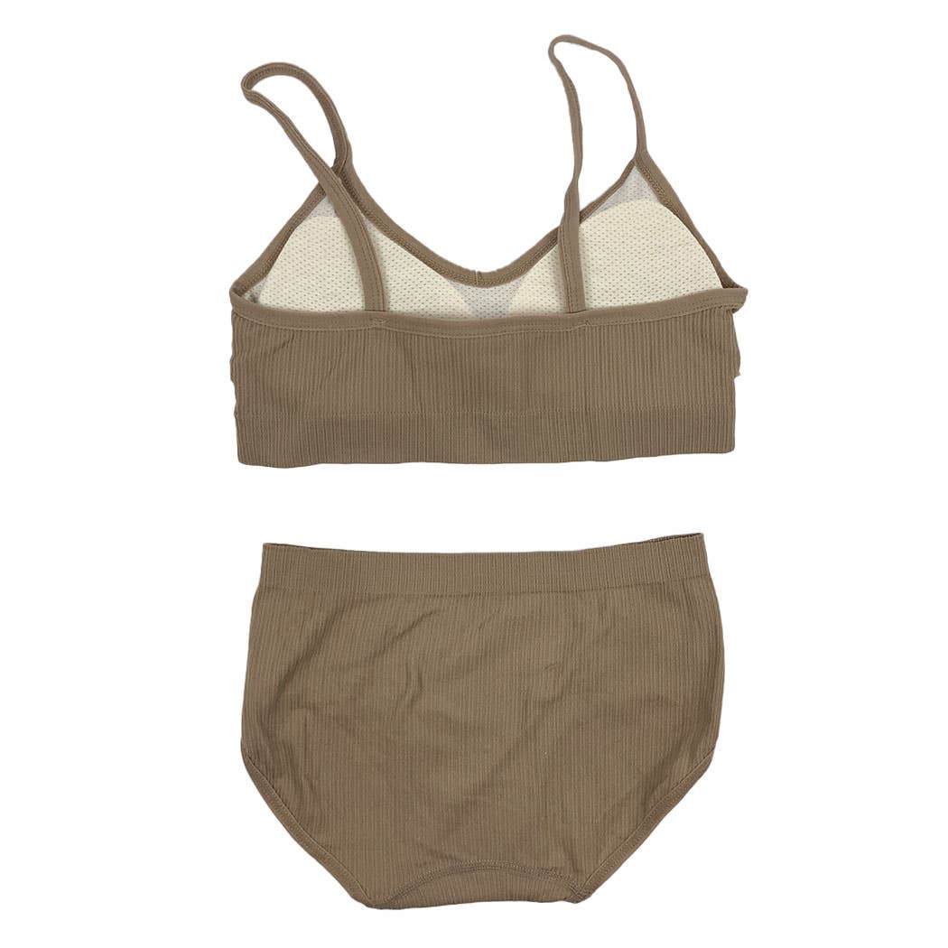 Surtido Conjunto de bralette texturizado + braguitas clásicas/T21303 de venta al por mayor en Faire12