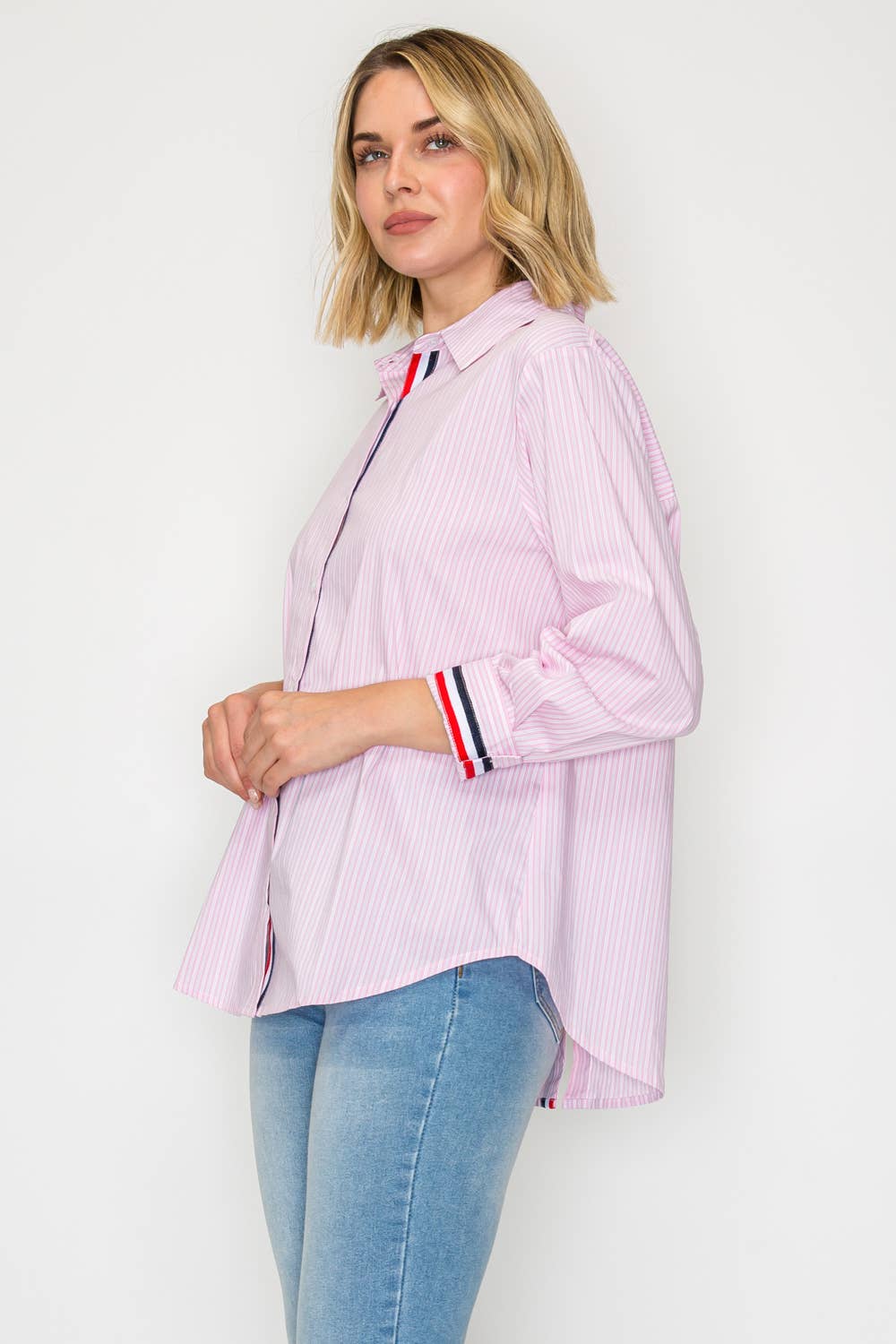 Joh Apparel – wholesale Blouse – Women’s – Jasmine Cotton Pinstripe Shirt22