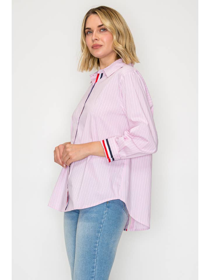 Joh Apparel – wholesale Blouse – Women’s – Jasmine Cotton Pinstripe Shirt22