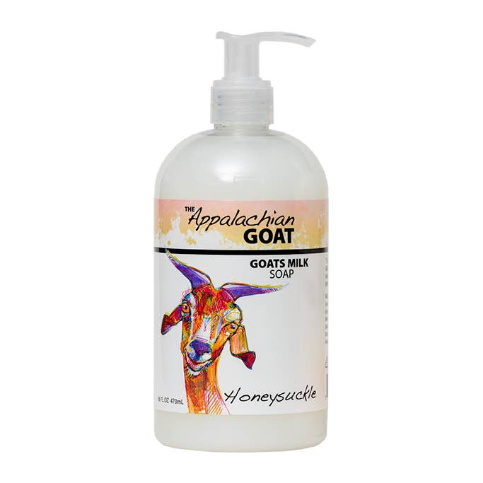 16oz Liquid Soap - Honeysuckle Goats Milk for wholesale by The Appalachian Goat