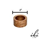 India Handicrafts Inc - Wholesale Napkin Ring - Mango Wood Round Napkin Ring7
